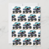 Monster Truck Blue Geburtstag Einladung (Rückseite)