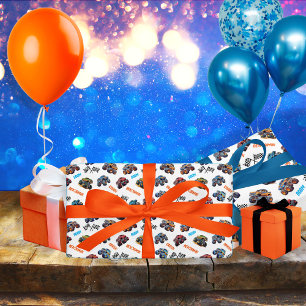 Monster Truck Boom Crunch Crash Geburtstag Geschenkpapier