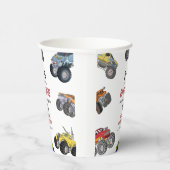 Monster truck, boy any age birthday pappbecher (Rechts)