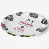 Monster truck, boy any age birthday pappteller (Schrägansicht)