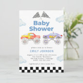 Monster Truck Boy Baby Shower Einladung (Stehend Vorderseite)