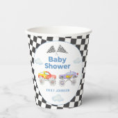 Monster Truck Boy Babydusche Pappbecher (Vorderseite)