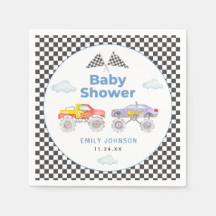 Monster Truck Boy Babydusche Serviette