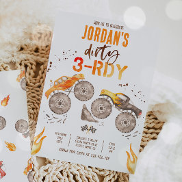 Monster Truck Boy Dirty 3-rdy 3rd Birthday Party Einladung