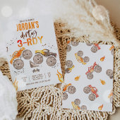 Monster Truck Boy Dirty 3-rdy 3rd Birthday Party Einladung