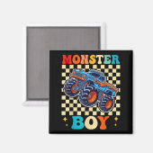 Monster Truck Boy Family Matching Monster Trucks B Magnet (Vorderseite/Rückseite)