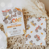 Monster Truck Boy Fast One 1st Birthday Party Einladung