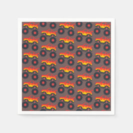 Monster Truck Boy Geburtstagsparty Serviette