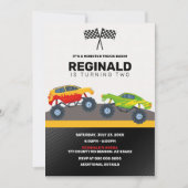 Monster Truck Boy Racing Birthday Jam Einladung (Vorderseite)