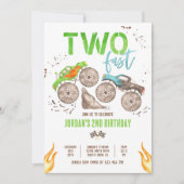 Monster Truck Boy Two Fast 2nd Birthday Party Einladung (Vorderseite)