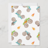 Monster Truck Boy Two Fast 2nd Birthday Party Einladung (Rückseite)