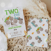 Monster Truck Boy Two Fast 2nd Birthday Party Einladung