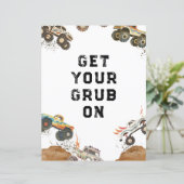 Monster Truck Boys Geburtstagsgeschenk Tafelschild (Stehend Vorderseite)