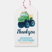 Monster Truck Boys Niedliche Geburtstag Geschenkanhänger (Vorderseite)