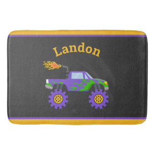 Monster Truck Budget Personalisiert Name Kinder Badematte