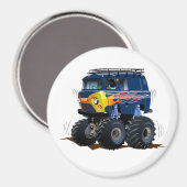 Monster-Truck-Cartoon Magnet (Vorderseite/Rückseite)