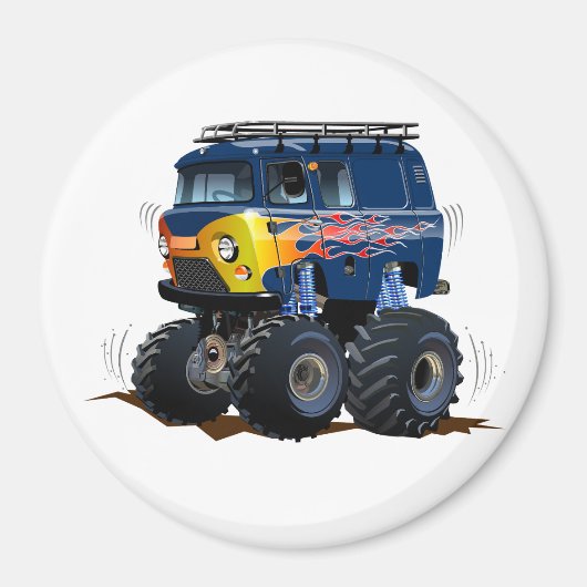Monster-Truck-Cartoon Magnet (Vorne)