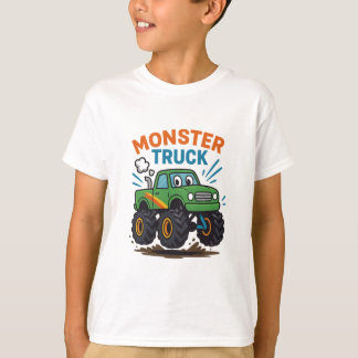 Monster-Truck-Cartoon-T-Shirt für Kinder – Bunt T-Shirt
