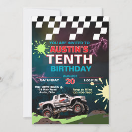 Monster Truck Childrens Geburtstag Einladung