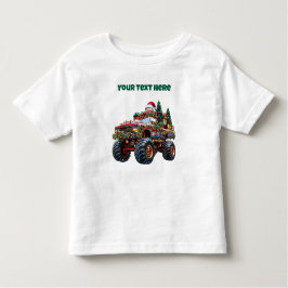 Monster Truck Christmas - bearbeitbares Kleinkind  Kleinkind T-shirt