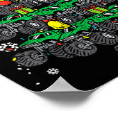 Monster Truck Christmas Tree Xmas Boys Toddler Kid Poster (Ecke)