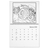 Monster Truck Coloring Calendar Kalender (Feb 2026)