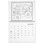 Monster Truck Coloring Calendar Kalender (Mär 2026)