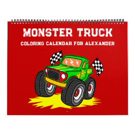 Monster Truck Coloring Calendar Kalender