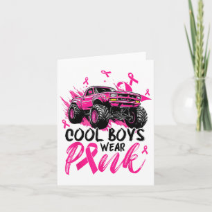 Monster Truck Coole Jungen tragen NK-Brustkrebs-Aw Karte