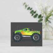 Monster Truck. Coole und farbenfrohe, modifizierte Postkarte (Stehend Vorderseite)