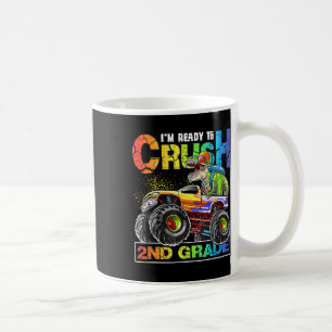 Monster Truck Crush 2nd Grad Dinosaur Boys Back t Kaffeetasse