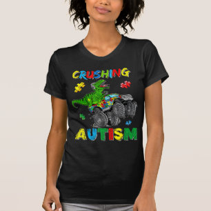 Monster Truck Crushing Austim Autismus Awareness T T-Shirt