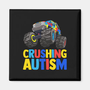 Monster Truck Crushing Austim Autismus Bewusstsein Magnet