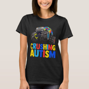 Monster Truck Crushing Austim Autismus Bewusstsein T-Shirt