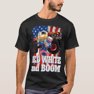 Monster Truck Dabbing Onkel Sam 4. Juli Amerika T-Shirt