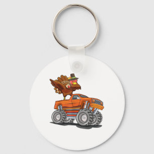 Monster Truck Dabbing Türkei Hooray Happy Thanksgi Schlüsselanhänger