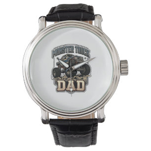 Monster Truck Dad Vintage Vector T-Shirt Design_1 Armbanduhr