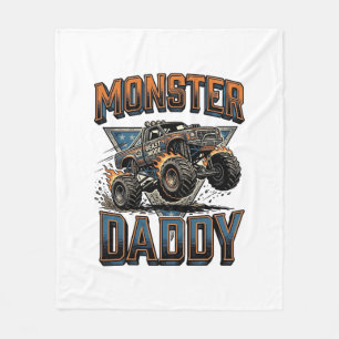 Monster Truck Daddy Vintage Gravur Shirt Design Fleecedecke