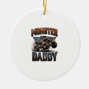 Monster Truck Daddy Vintage Gravur Shirt Design Keramik Ornament