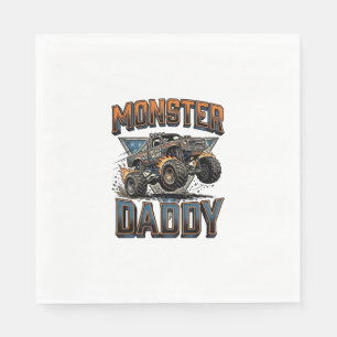 Monster Truck Daddy Vintage Gravur Shirt Design Serviette