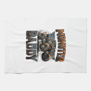 Monster Truck Daddy Vintage Gravur T-Shirt Design Geschirrtuch