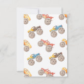 Monster Truck Dankeschön Karten | LKW-Party (Rückseite)