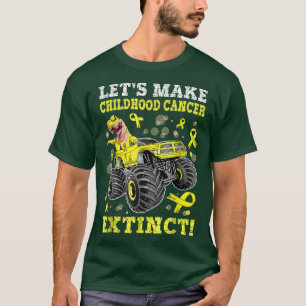 Monster Truck Dinosaur Kindheit Krebs Bewusstsein T-Shirt