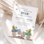 Monster Truck & Dinosaur Siblings Joint Birthday Einladung