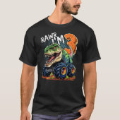 Monster Truck Dinosaur T-Rex 3rd Birthday Boy 3 Ye T-Shirt (Vorderseite)