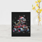 Monster Truck Dinosaur Trex Christmas Boys Kids Karte (Gelbe Blume)