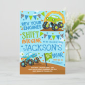 Monster Truck Einladung Monster Truck Geburtstag (Stehend Vorderseite)