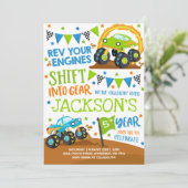 Monster Truck Einladung Monster Truck Geburtstag (Stehend Vorderseite)