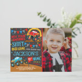 Monster Truck Einladung Monster Truck Geburtstag (Stehend Vorderseite)