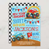 Monster Truck Einladung Monster Truck Geburtstag (Vorne/Hinten)